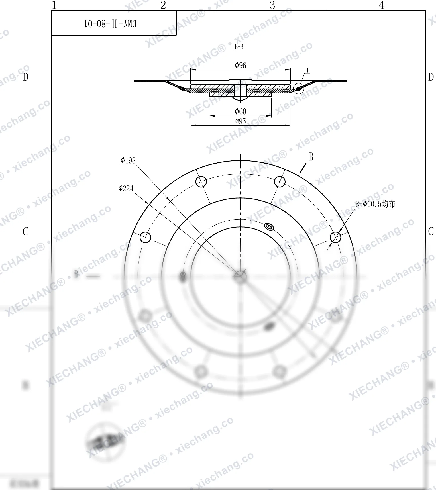 DMY-Ⅱ-80-01 · DN80 — жинау сызбасы