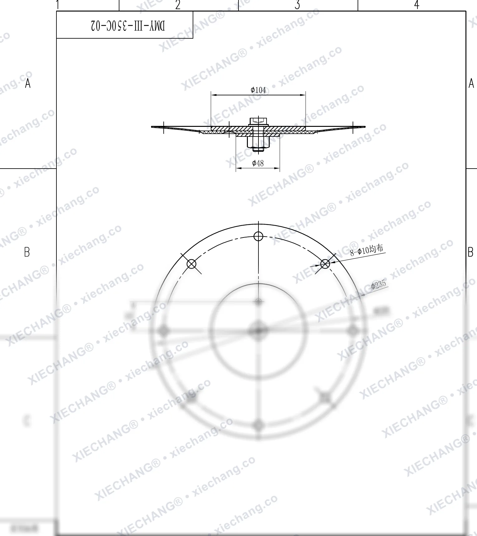 DMY-III-350C-02 · DN350 · диафрагма торабы (екінші сатылы / қосалқы кіші, 14 дюйм) — жинау сызбасы